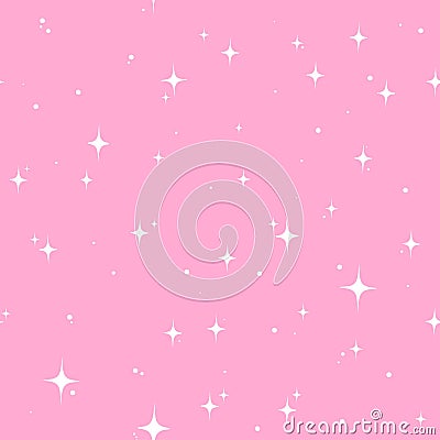 Striped pattern with a star. Pink texture Seamless vector stripes. Fabric for wrapping wallpaper. barbie style Vector Illustration