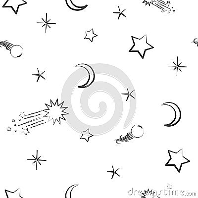 Seamless pattern with stars Vector Illustration