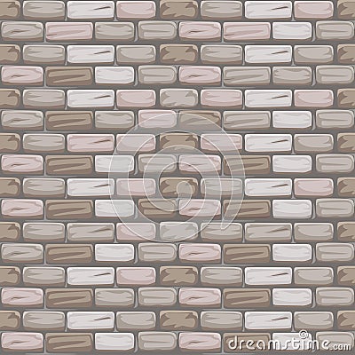 Seamless pattern stone Brick grey Vector Illustration
