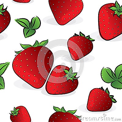 Seamless pattern - Strawberry Vector Illustration