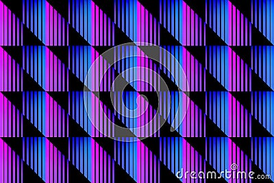 Seamless pattern with striped squares Vector Illustration