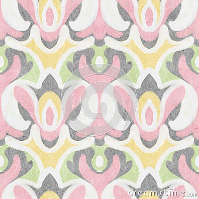 Seamless pattern with stylized ethnic pattern Vector Illustration
