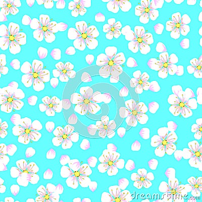 Seamless pattern of sunflowers Vector Illustration