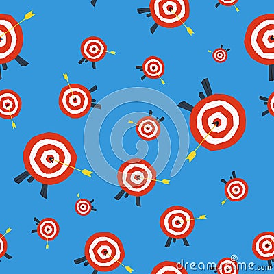 Seamless pattern with target Stock Photo