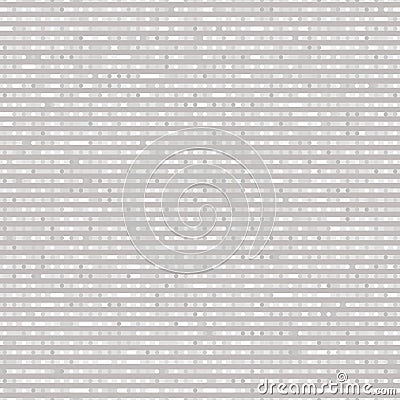 Seamless pattern, texture, background. Simple geometric elements. Gray and white colors. Dashes and dots. Vector Illustration