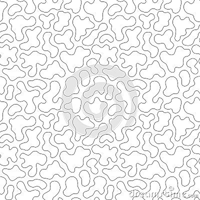 Seamless pattern, thin curved lines, black & white Vector Illustration