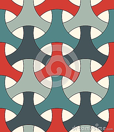 Seamless pattern with traditional japanese ornament. Bishamon armor motif. Repeated interlocking figures Vector Illustration