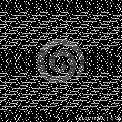 Seamless pattern of triangles and hexagons. Geometric background Vector Illustration