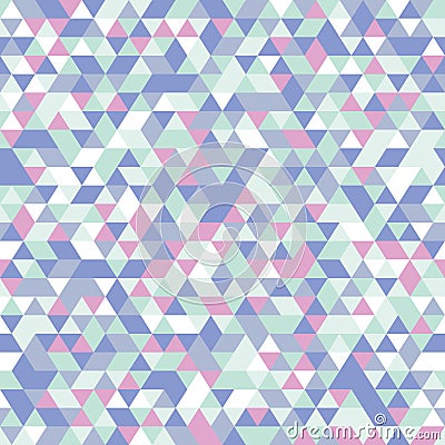 Seamless pattern of triangles. Isometric geometric texture. Vector Illustration
