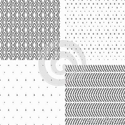 Seamless pattern tribal set Vector Illustration