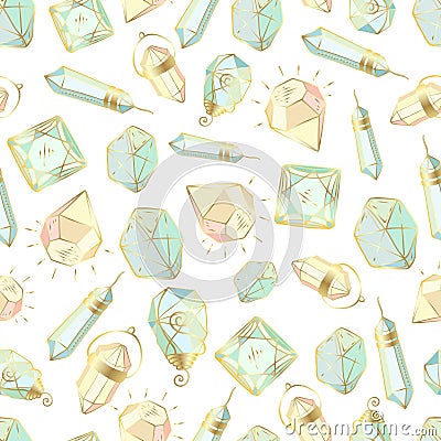 Vector Crystals Set Vector Illustration