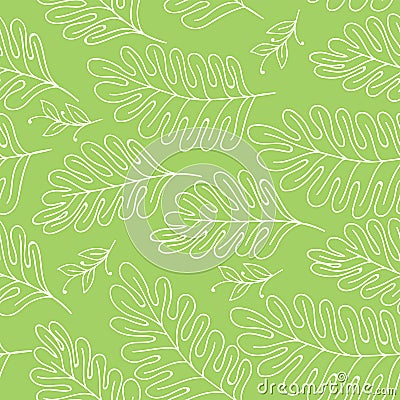 Seamless pattern vector floral background with hand drawn branches for textile, wrapping paper, adult cololring book etc Vector Illustration