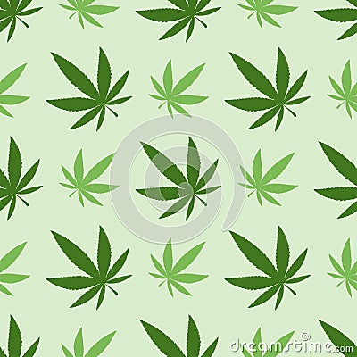 Medical marijuana, seamless pattern, gift wrapping paper Vector Illustration