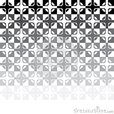 Black and white abstract tile mosaic. vector Vector Illustration