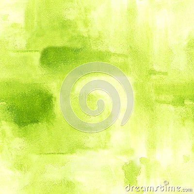 Seamless pattern with watercolor brush strokes. Green easter background for scrapbooking. Stock Photo