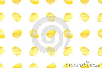 Seamless pattern of watercolor easter eggs. Stock Photo