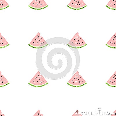 Seamless pattern watermelon slices Vector Illustration