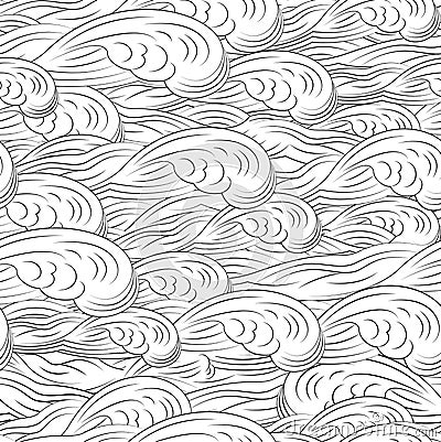 Seamless pattern wave Vector Illustration