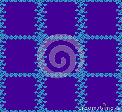 Seamless pattern with waves yin yang blue JPG Stock Photo