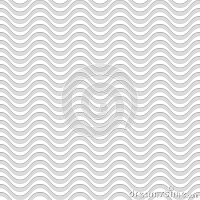Seamless pattern of wavy lines. Geometric striped wallpaper. Vector Illustration
