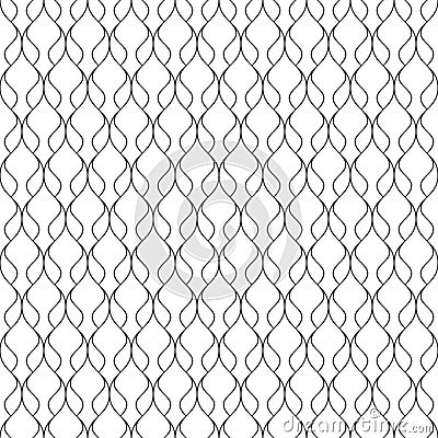 Seamless pattern of wavy lines. Geometric wallpaper. Unusual lat Vector Illustration