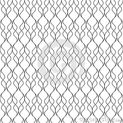 Seamless pattern of wavy lines. Geometric wallpaper. Unusual lat Vector Illustration