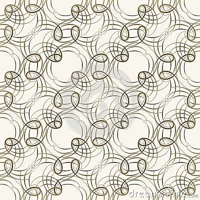 Seamless pattern with weaving circle mesh Vector Illustration