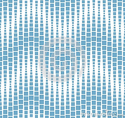 Seamless pattern on white background. Has the shape of a wave. Consists of geometric elements in blue. Vector Illustration