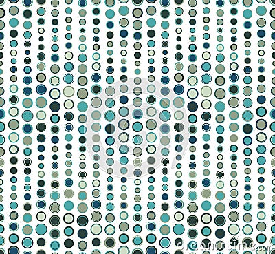Seamless pattern on white background. Has the shape of a wave. Consists of geometric elements. The elements have a round shape. Vector Illustration