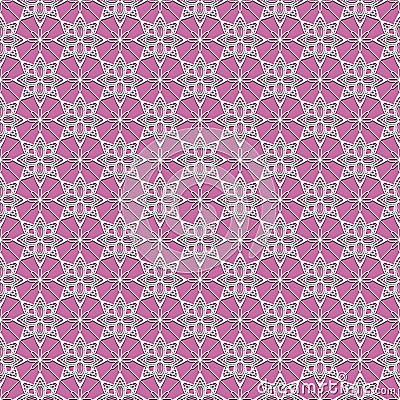 Seamless pattern with white flowers Vector Illustration