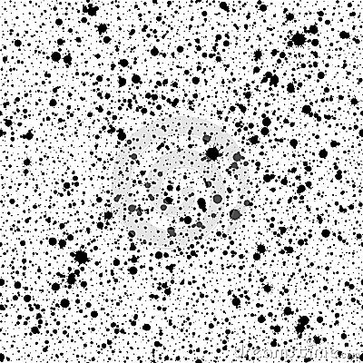 Seamless pattern of black ink splashes and blots Vector Illustration