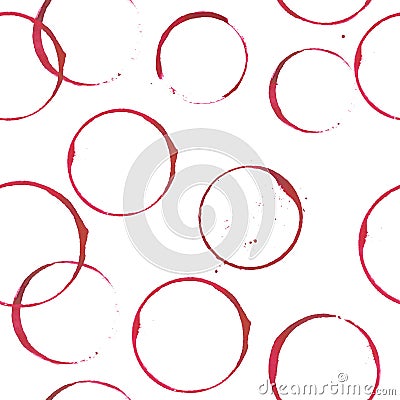 Seamless pattern with Wine stain circles Vector Illustration