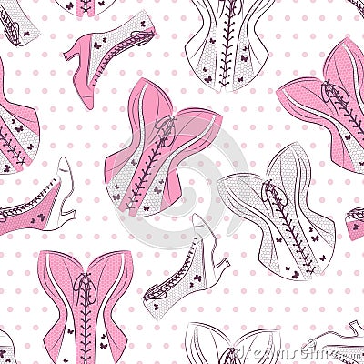 Seamless pattern for womam. Vector Illustration