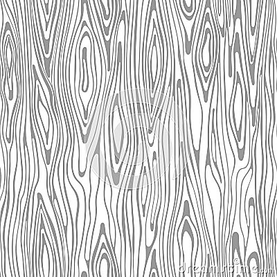 Seamless pattern, wood black and white texture background Vector Illustration