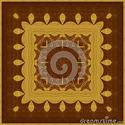 Seamless pattern, wooden marquetry Stock Photo