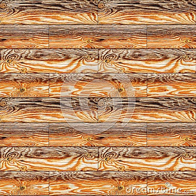 Seamless pattern of wooden wall of pine logs. Stock Photo