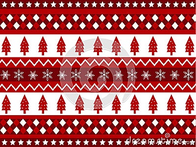 Seamless patterns with christmas fabric texture Vector Illustration