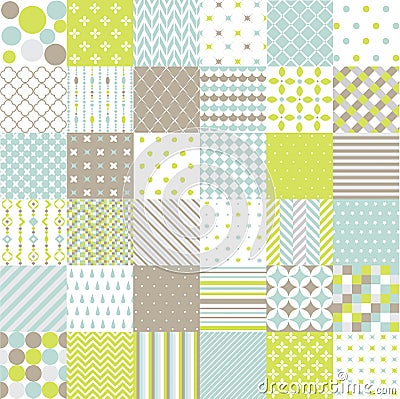 Seamless Patterns - Digital Scrapbook Stock Photo