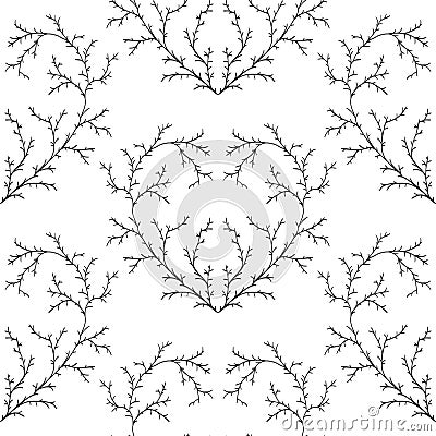 Seamless patterns with hearts. Vector Illustration