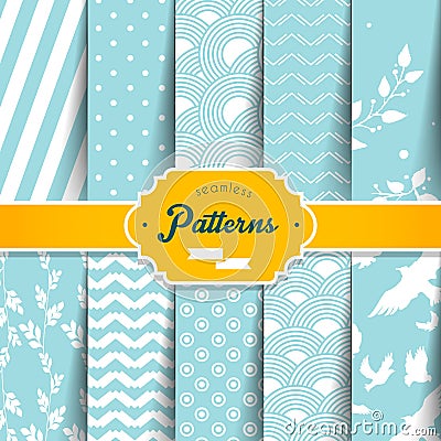 Seamless patterns set Vector Illustration