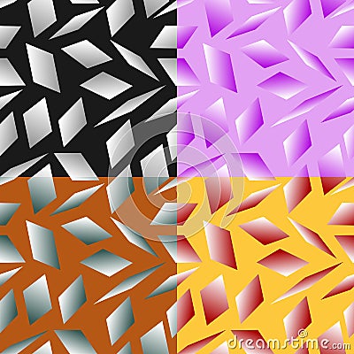 Seamless patterns stylized under glass Vector Illustration