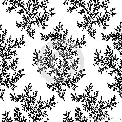 Seamless patterns wich sprigs Vector Illustration