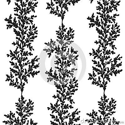 Seamless patterns wich sprigs Vector Illustration