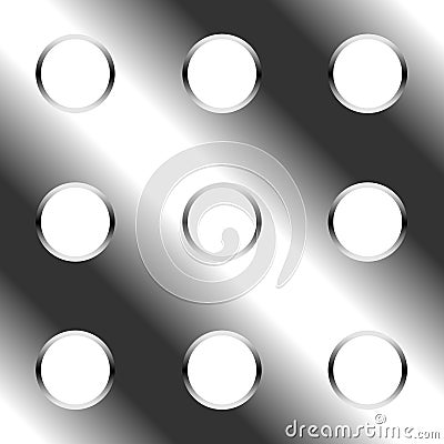 Seamless perforated metal plate Vector Illustration