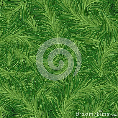 Seamless Pine Pattern Vector Illustration