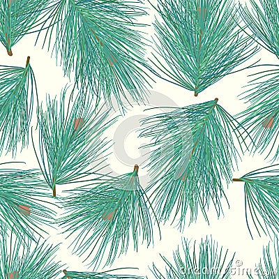 Seamless pine-tree vector background pattern Vector Illustration