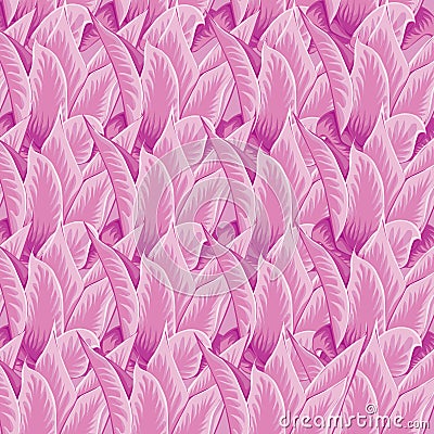 Seamless pink background with rose petals Vector Illustration