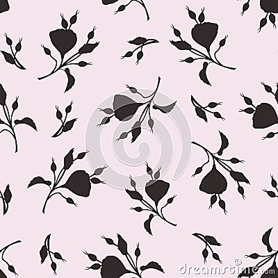 Seamless pink floral pattern. Vector illustration. Vector Illustration