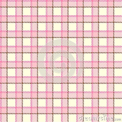 Seamless pink tartan texture Stock Photo