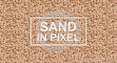 seamless pixel nature background - sand or desert resources for 8-bit game maker or pattern for digital military camouflage in Vector Illustration